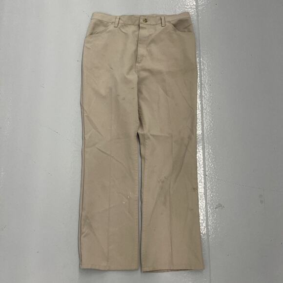 Vintage 70s Wrangler Tan Western Bootcut Trousers 33x29 - Picture 1 of 5